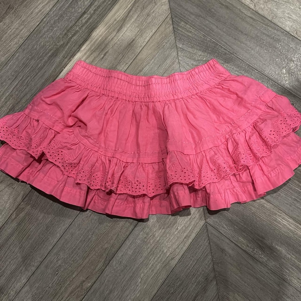 Kimchi Blue pink babydoll mini skirt with ruffles